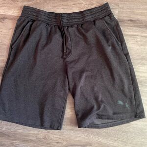Puma Black Athletic Shorts with Elastic Waistband